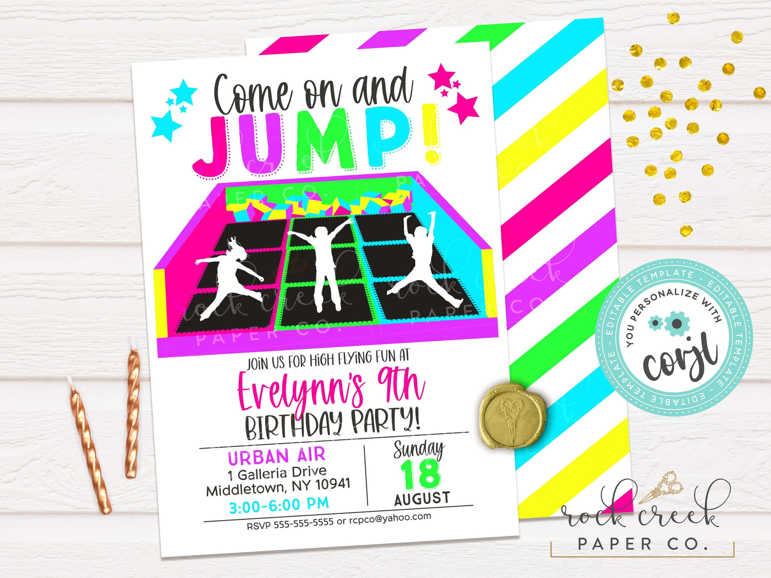 Trampoline Park Birthday Invitation, Bounce Party Invitation, Air in Free Printable Urban Air Invitations