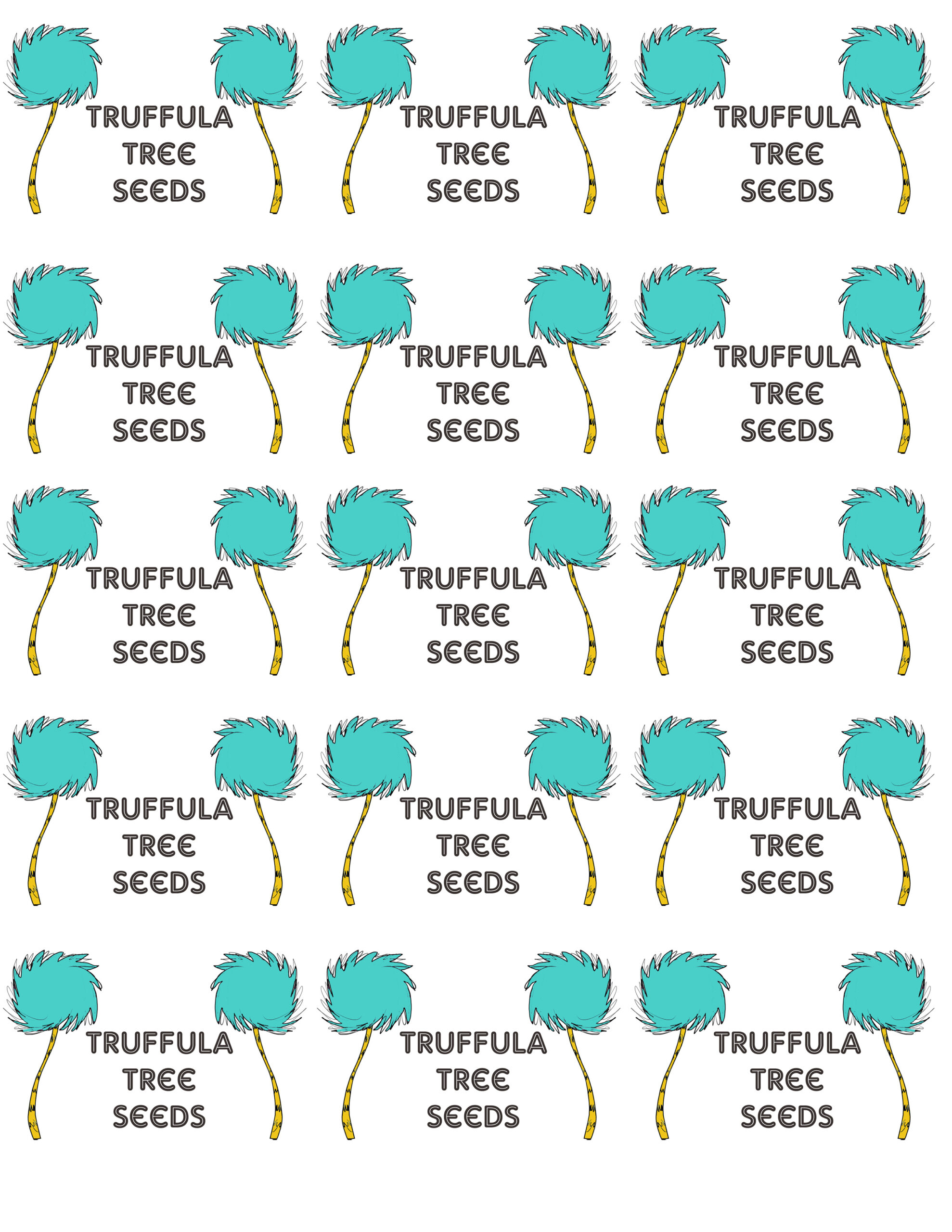 Truffula Tree Seeds *Free Printable - The Crafting Chicks pertaining to Truffula Seeds Free Printable