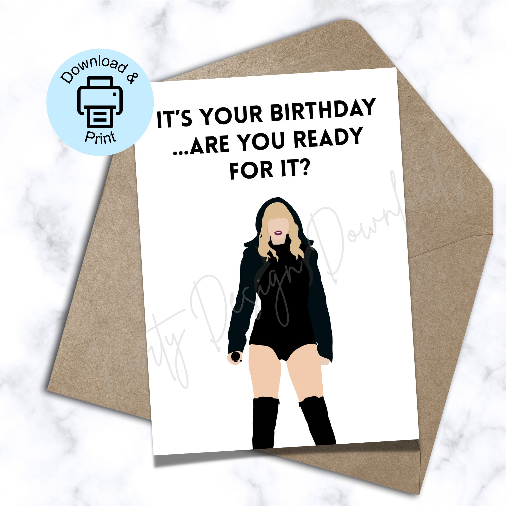 Ts Printable Birthday Card, Ready For It Birthday Card, Ts Bday regarding Taylor Swift Birthday Card Free Printable