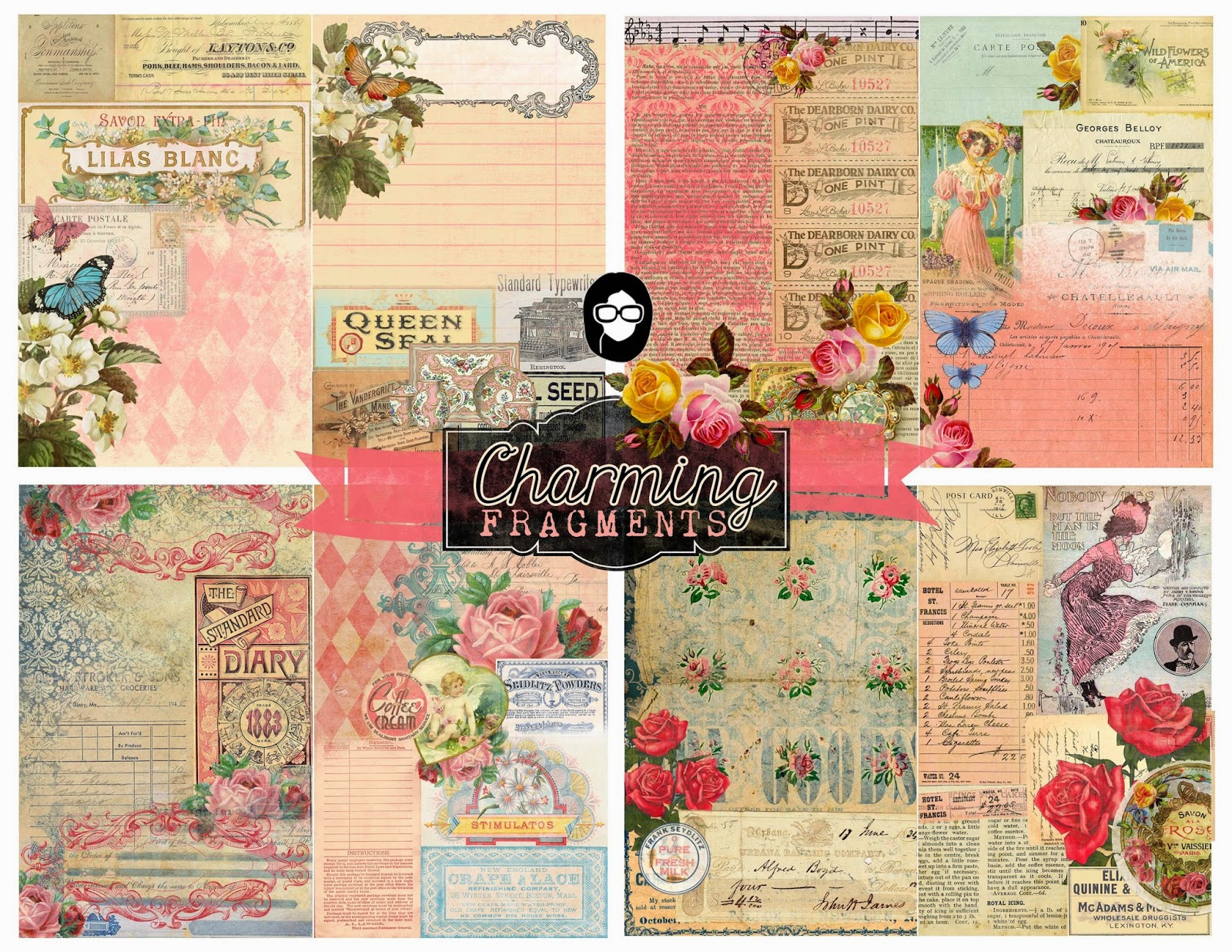 Tsunami Rose Designs: &amp;quot;Charming Fragments&amp;quot; Printable Journal Kit inside Tsunami Rose Free Printables