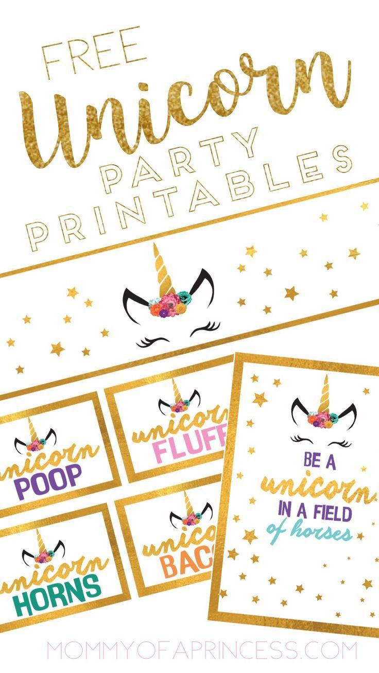 Unicorn Birthday Party Ideas With Free Printable Download intended for Free Unicorn Party Printables