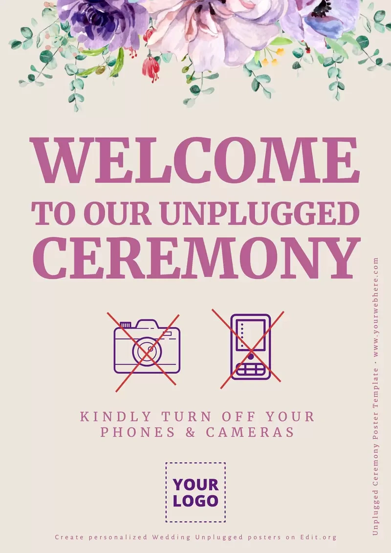 Unplugged Ceremony Sign Templates Printable regarding Unplugged Ceremony Sign Printable Free