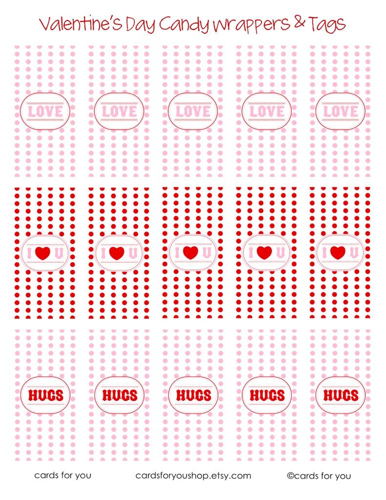 Valentine Candy Wrapper Printables - U Create inside Valentine Candy Wrappers Free Printables