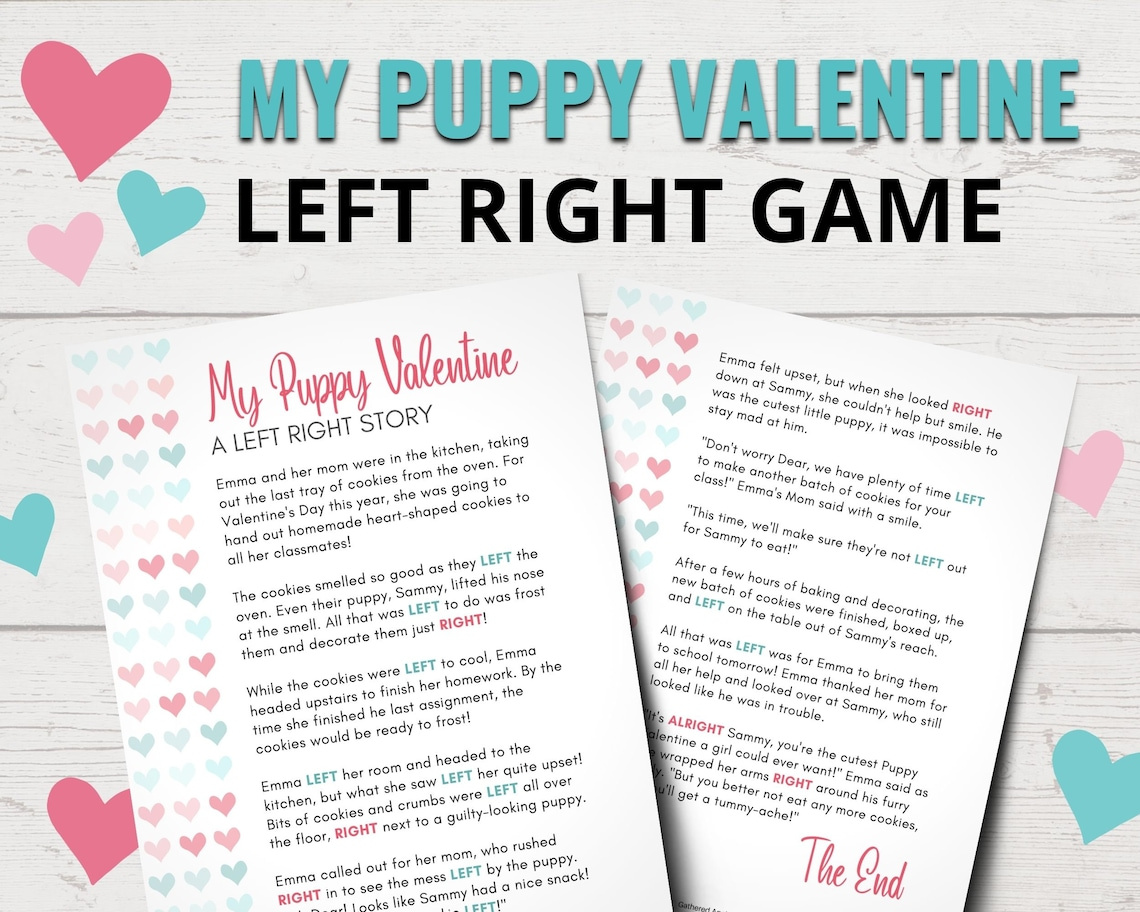 Valentine Left Right Game: Gift Exchange Ideas For Valentine&amp;#039;S Day for Free Printable Left Right Valentine Game