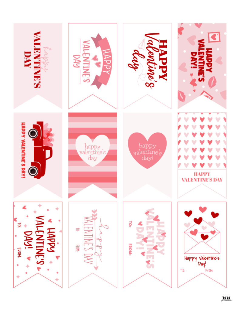 Valentine Tags - 300 Free Printable Tags | Printabulls with Free Printable Valentine&amp;#039;S Day Tags