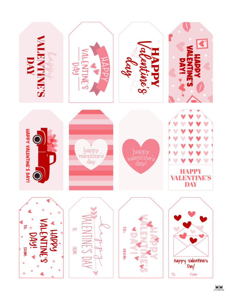 Valentine Tags - 300 Free Printable Tags | Printabulls within Valentines Gift Tags Free Printable