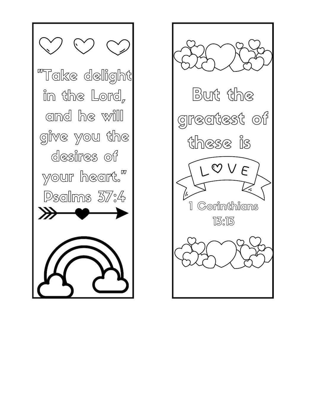 Valentines Day Church Coloring Sheets - Etsy with regard to Free Printable Coloring Valentine&amp;amp;#039;s Day Bookmarks