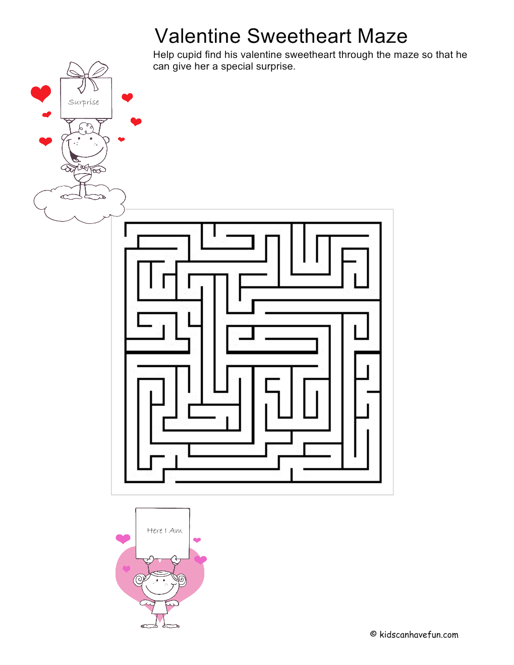 Valentine&amp;#039;S Day Printable Mazes And Puzzles throughout Valentine&amp;#039;S Day Crosswords Printable