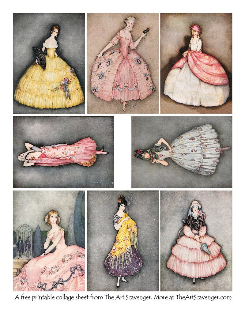 Victorian — Free Printable Collage &amp;amp; Ephemera Sheets — The Art intended for Vectoria Designs Free Printables