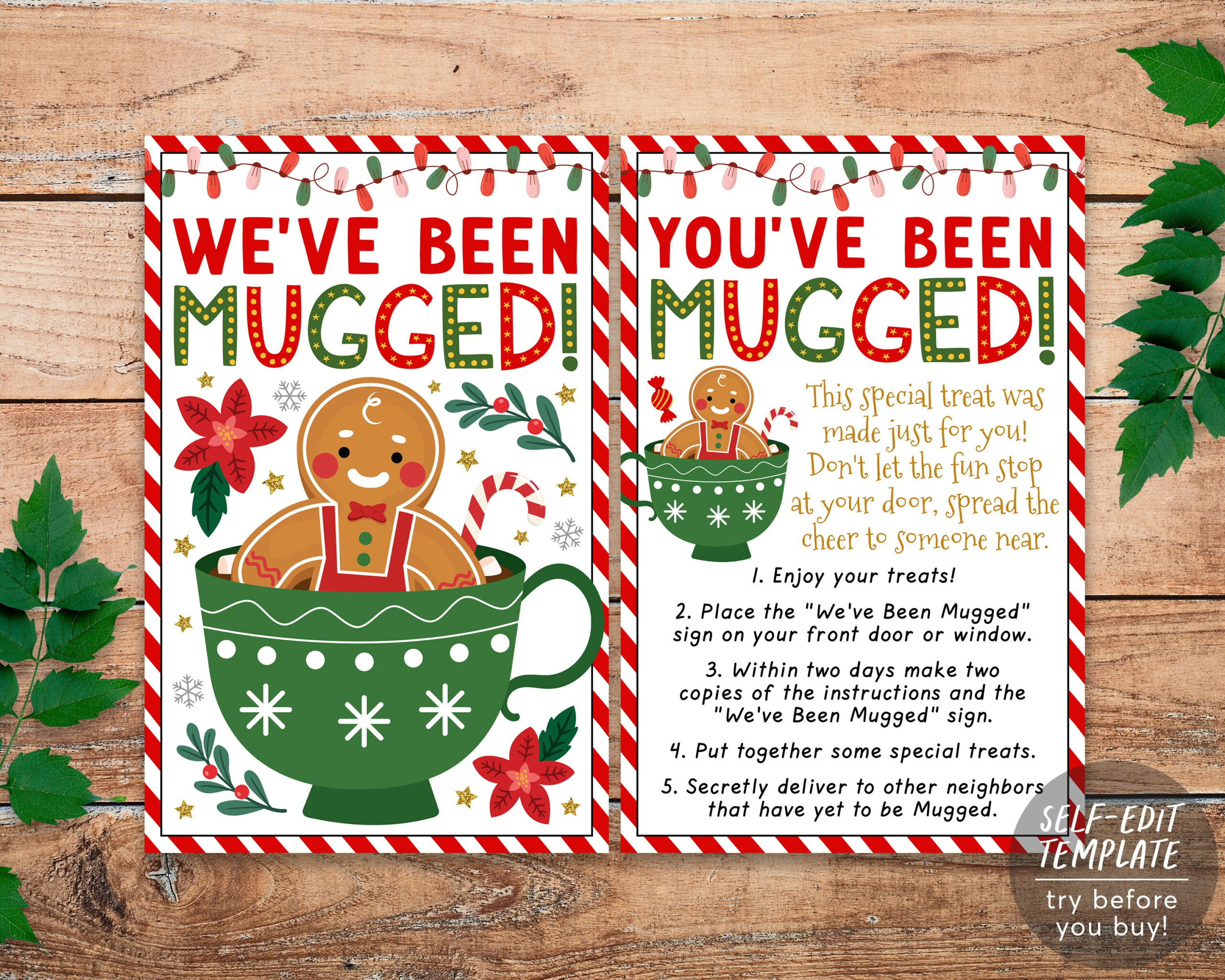 We&amp;#039;Ve Been Mugged Christmas Game Editable Template, You&amp;#039;Ve Been for I Ve Been Mugged Free Printable