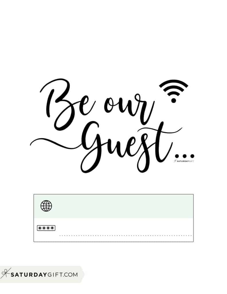 Wifi Password Sign - 11 Cute &amp;amp; Free Printable Templates with regard to Free Wifi Password Printable