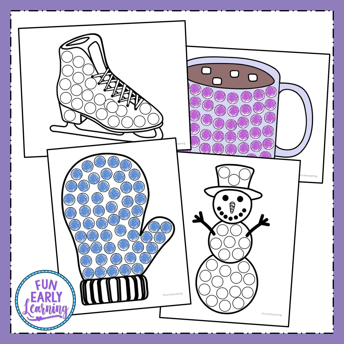 Winter Bingo Dauber Coloring Pages – Fun Early Learning regarding Free Bingo Dauber Printables