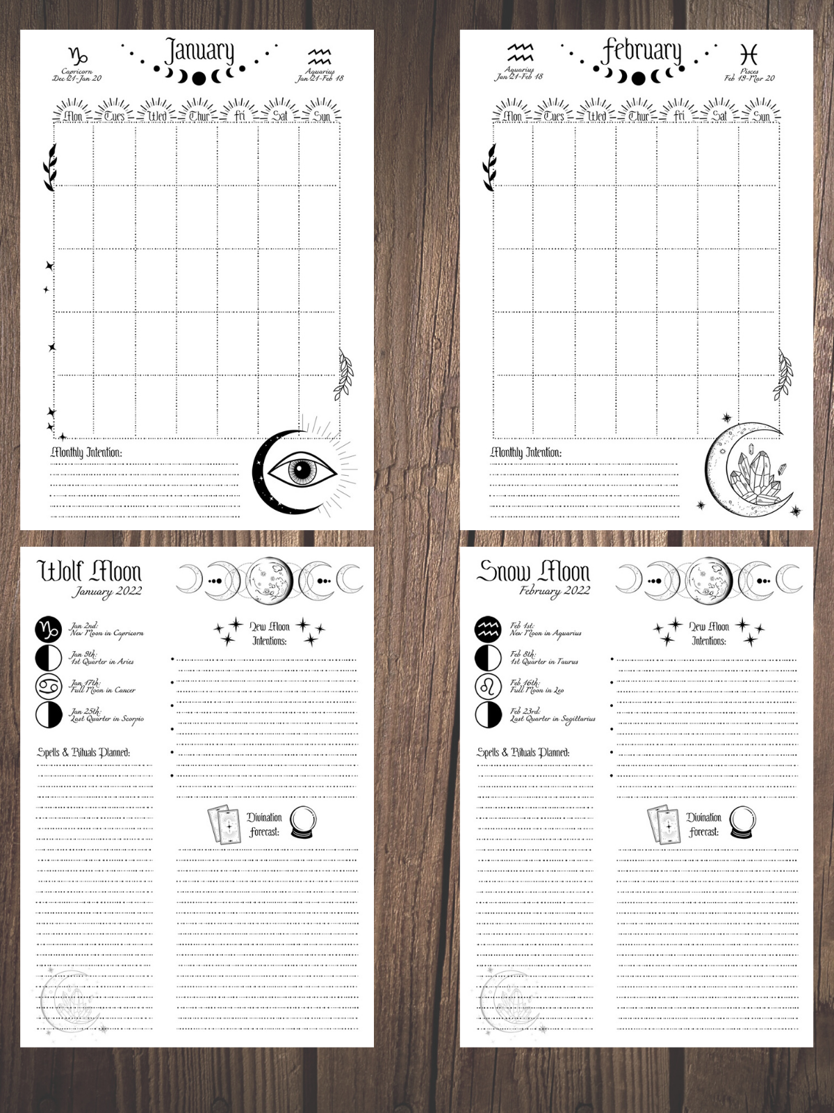 Witchy Planner Pdf 2025 with Free Witchy Planner Printables