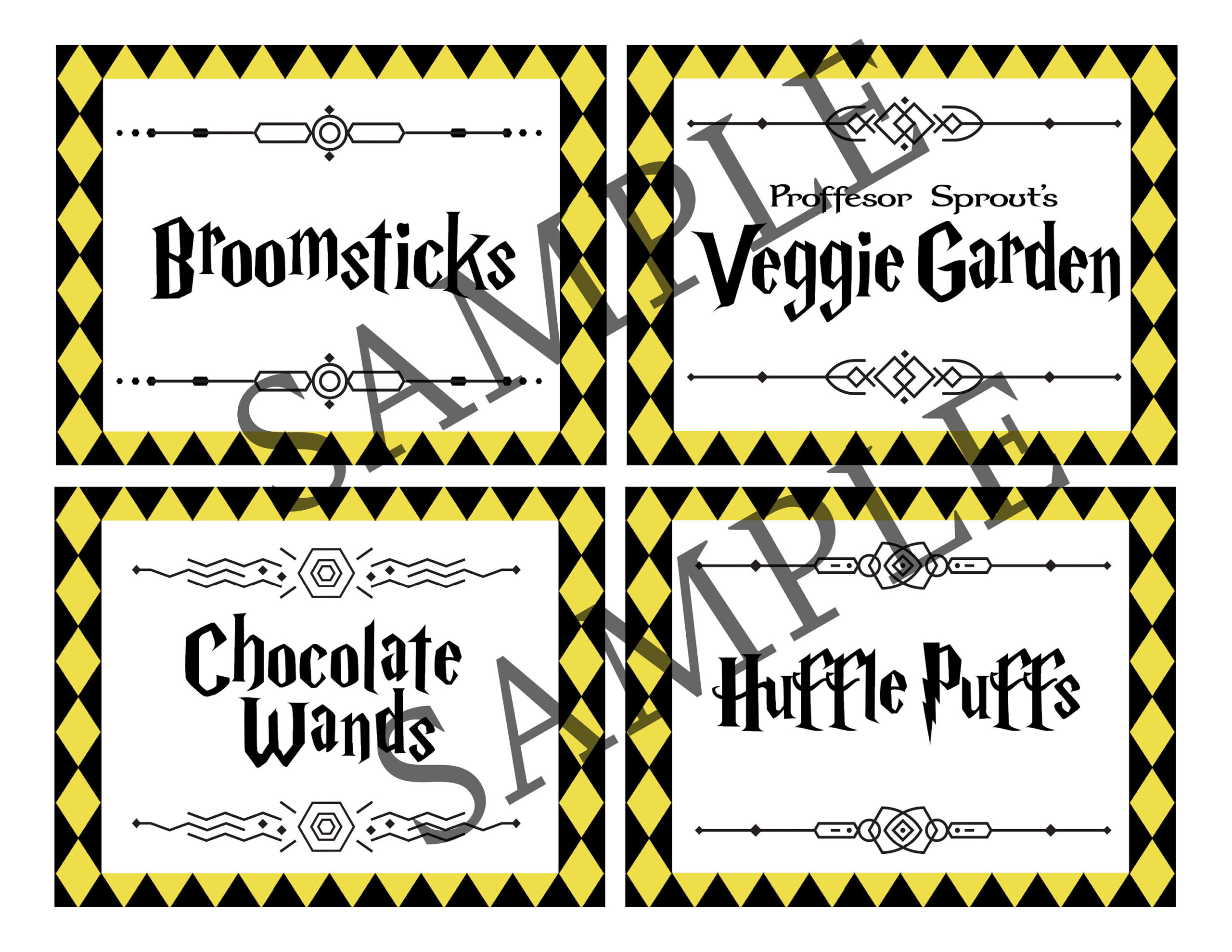 Wizard Party Food Labels Digital Download Printable, Magic School pertaining to Harry Potter Food Labels Free Printable