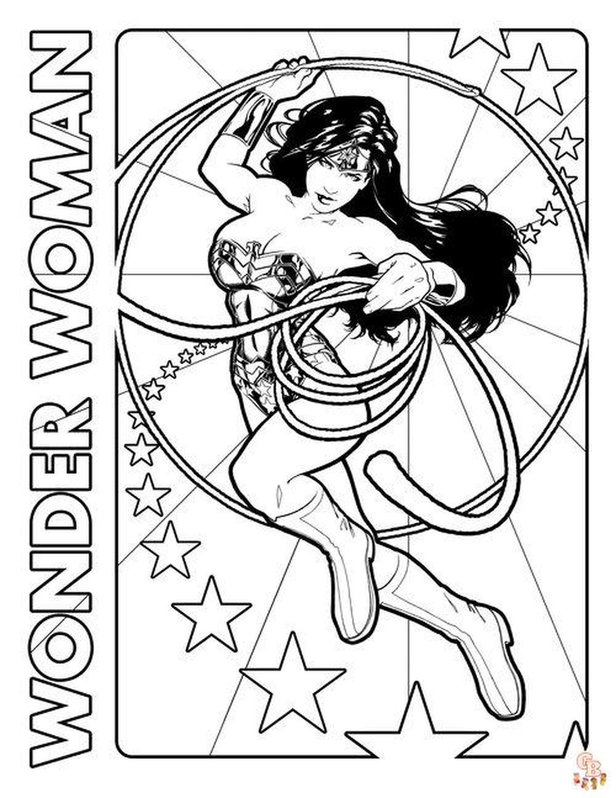 Wonder Woman Coloring Pages Party Ideas | Photo 4 Of 4 | Catch My regarding Free Wonder Woman Printables