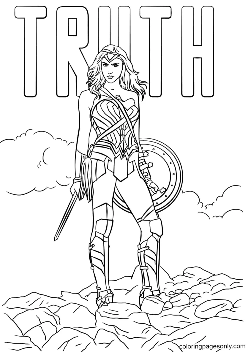 Wonder Woman Coloring Pages To Print - Free Printable Coloring Pages inside Wonder Woman Coloring Pages Free Printable