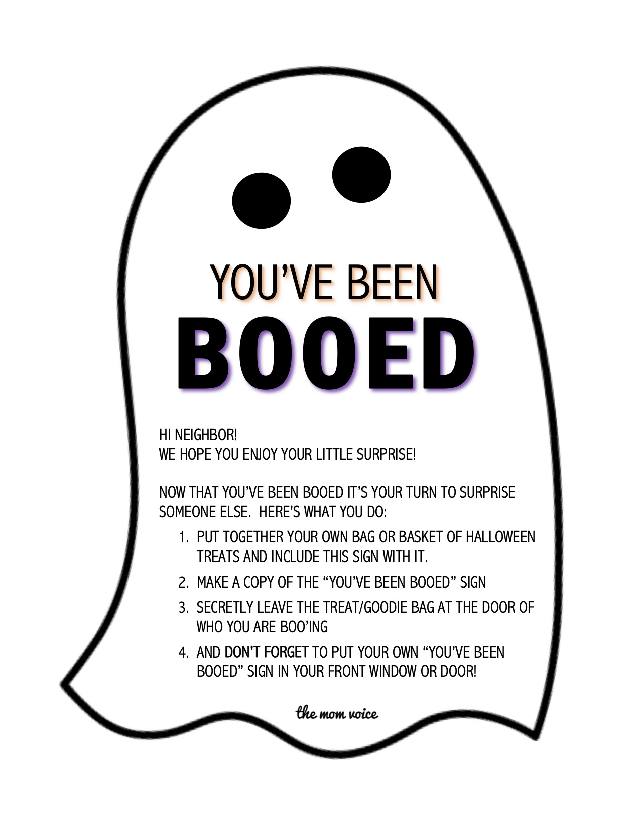 You&amp;#039;Ve Been Booed Free Download | The Mom Voice for Been Booed Free Printable