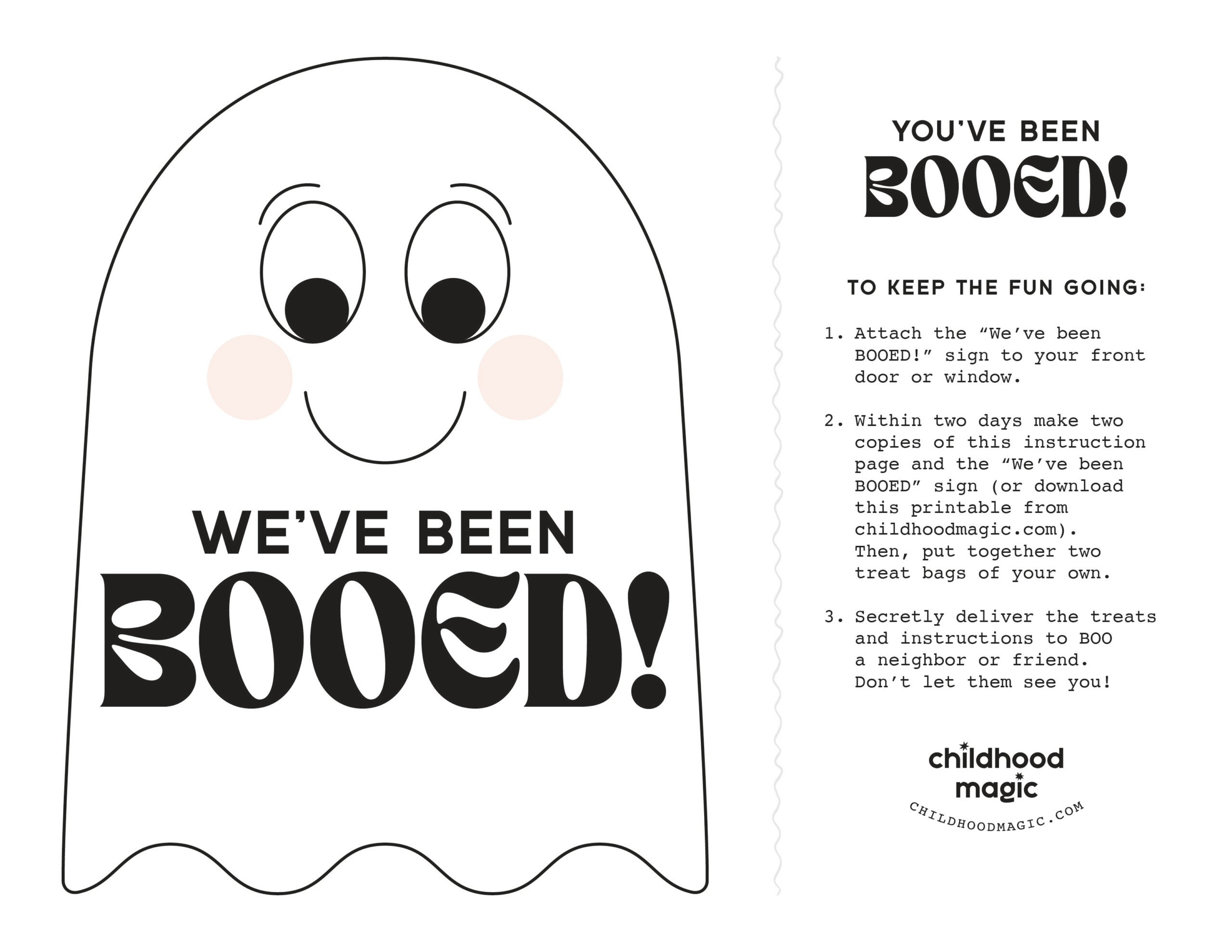 You&amp;#039;Ve Been Booed! (Free Printable) - Childhood Magic inside Free You Ve Been Booed Printables