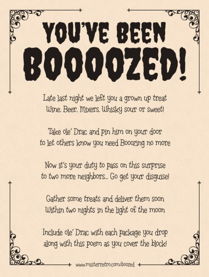 You&amp;#039;Ve Been Boozed! within You Ve Been Boozed Printable Free