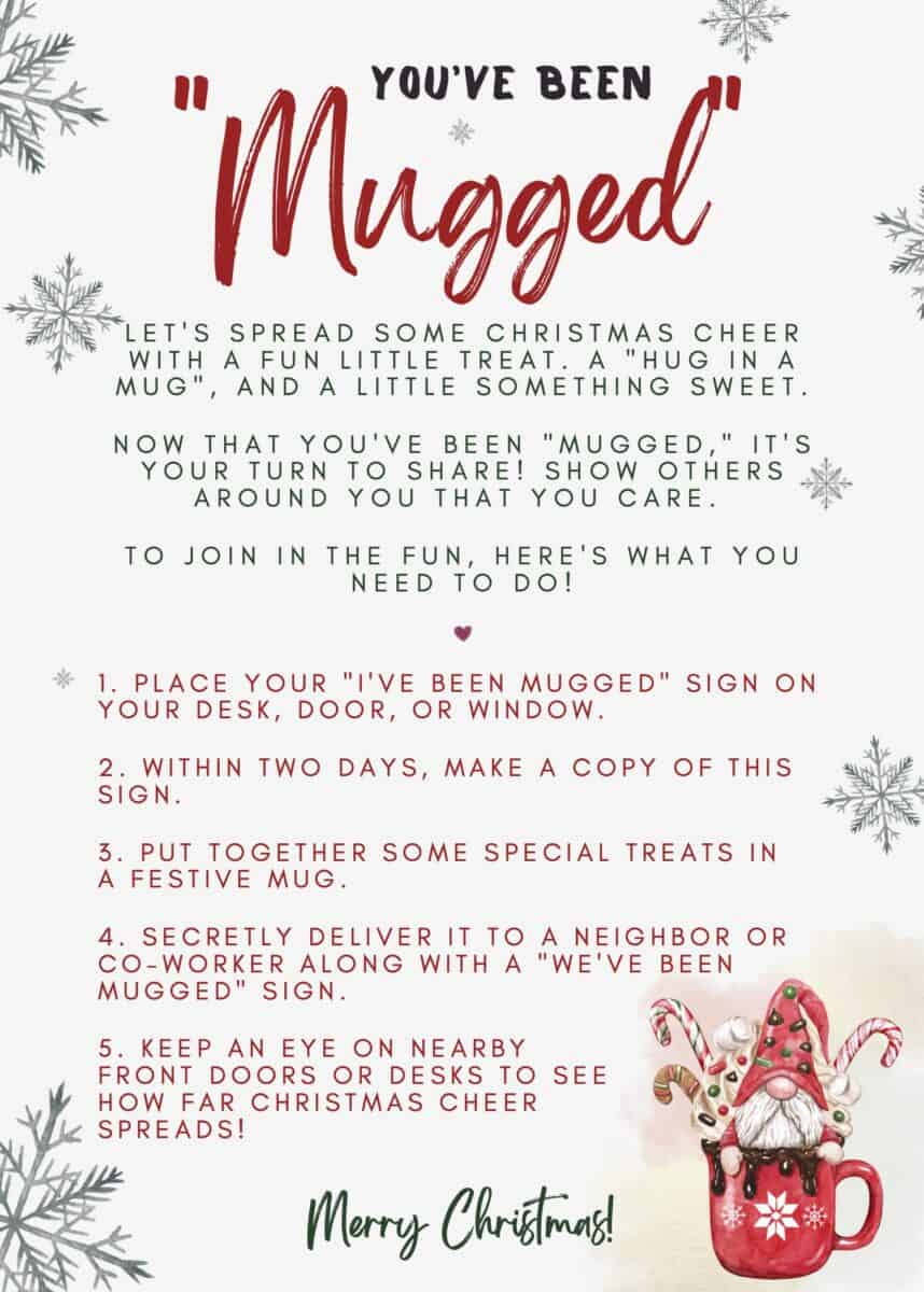 You&amp;#039;Ve Been Mugged Game - Gift Ideas And Free Printable - Single with regard to I Ve Been Mugged Free Printable