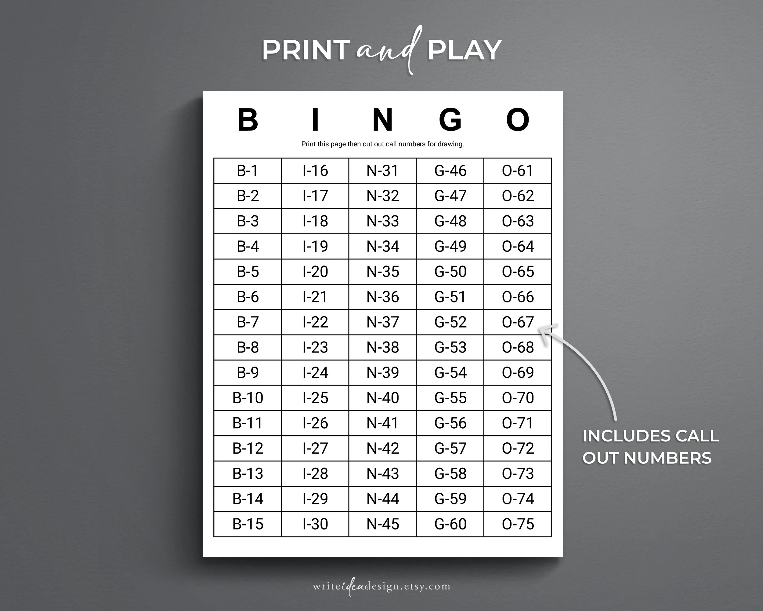 free printable bingo master call sheet free printable bingo master call sheet