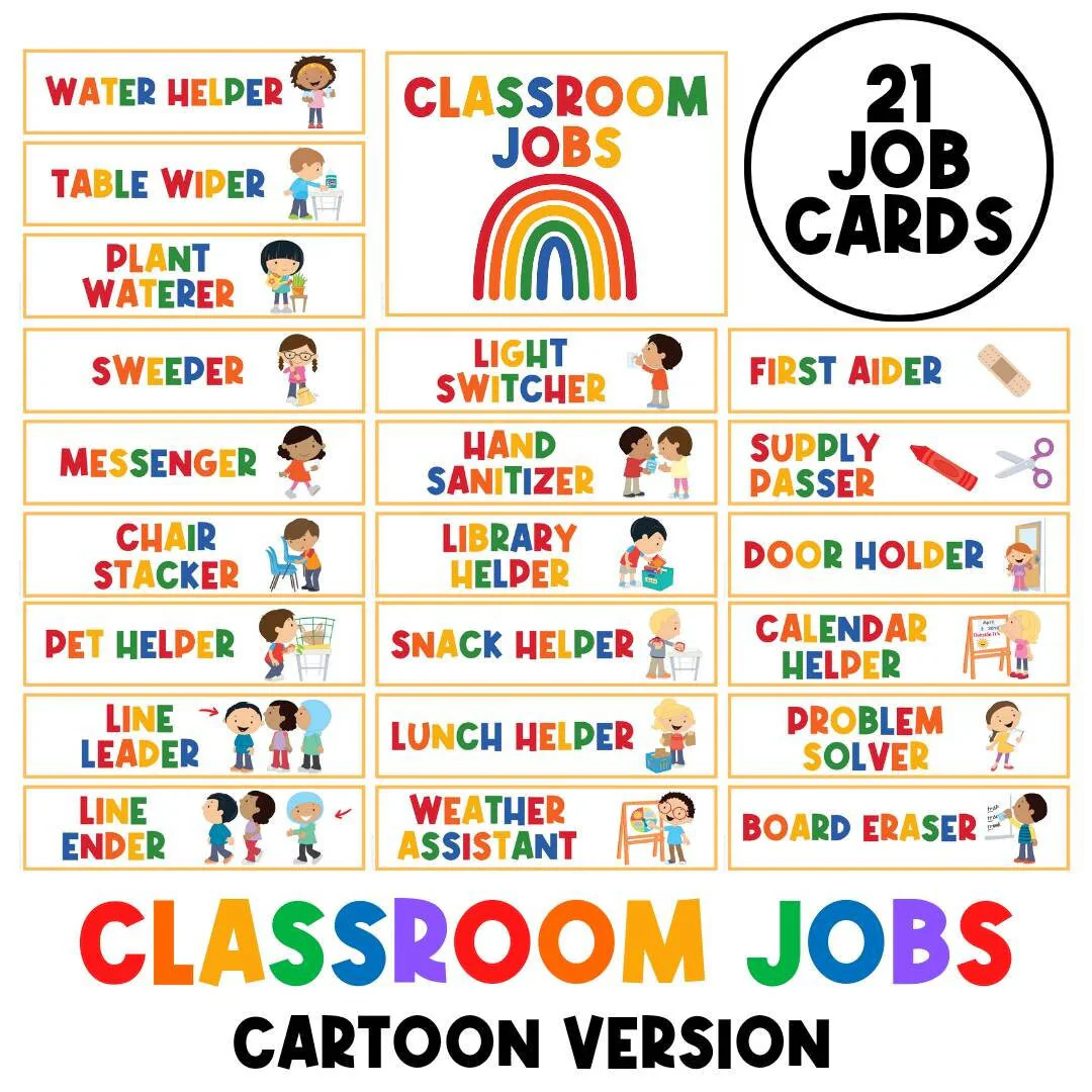 free printable classroom jobs for preschool free printable classroom jobs for preschool