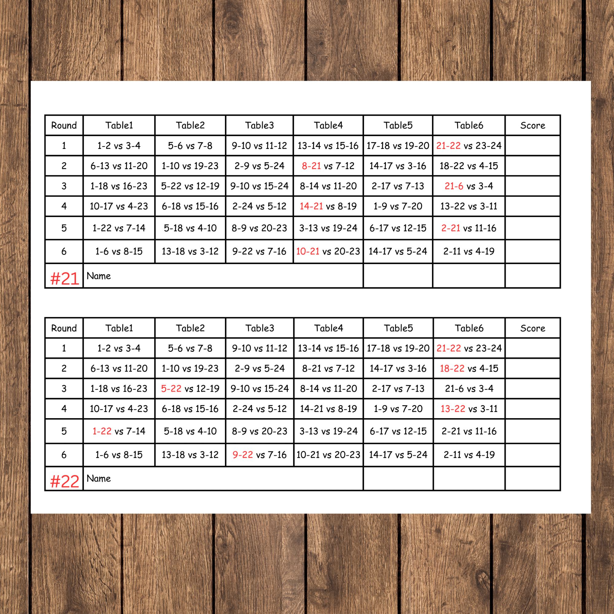 euchre score cards free printable
