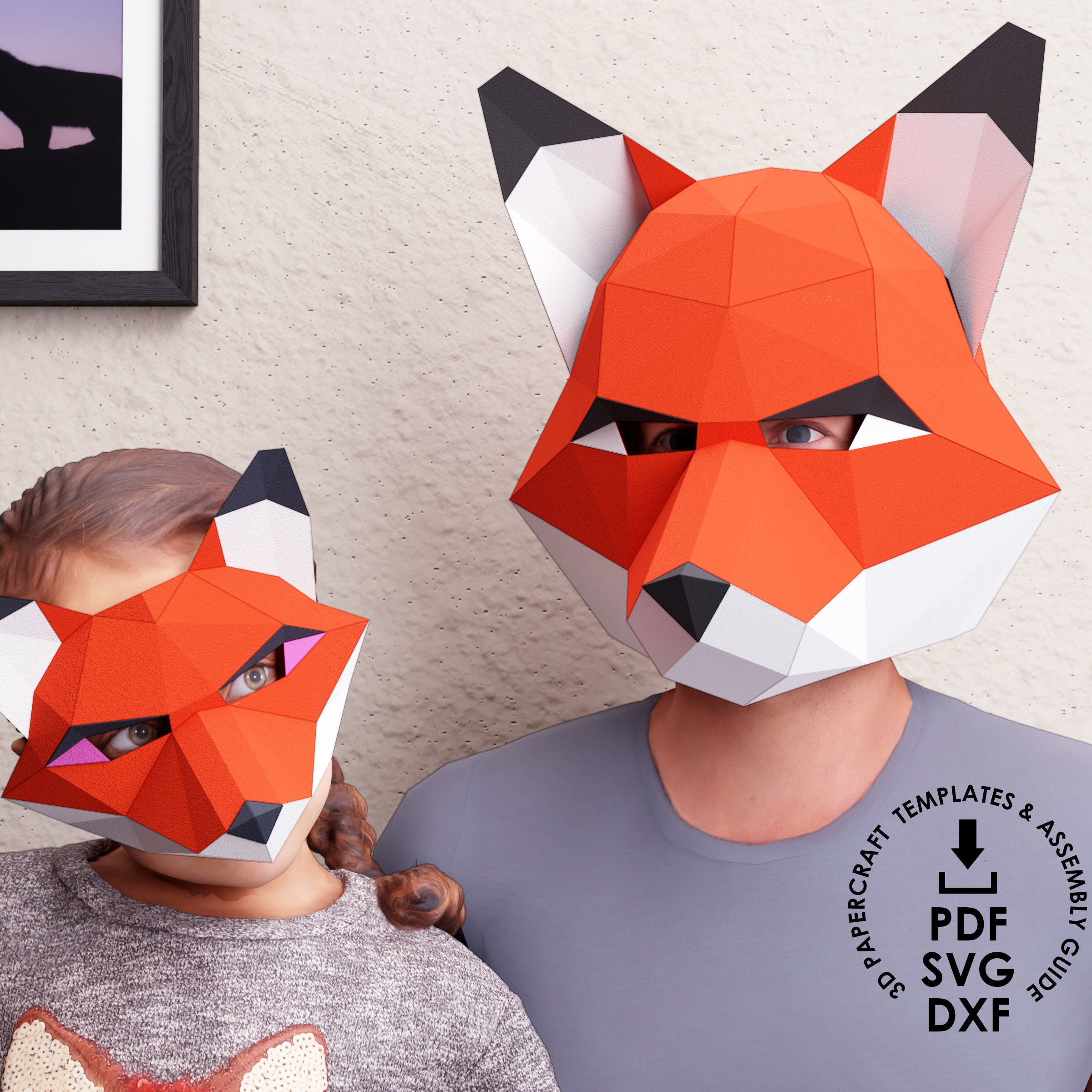 free printable 3d fox mask template free printable 3d fox mask template
