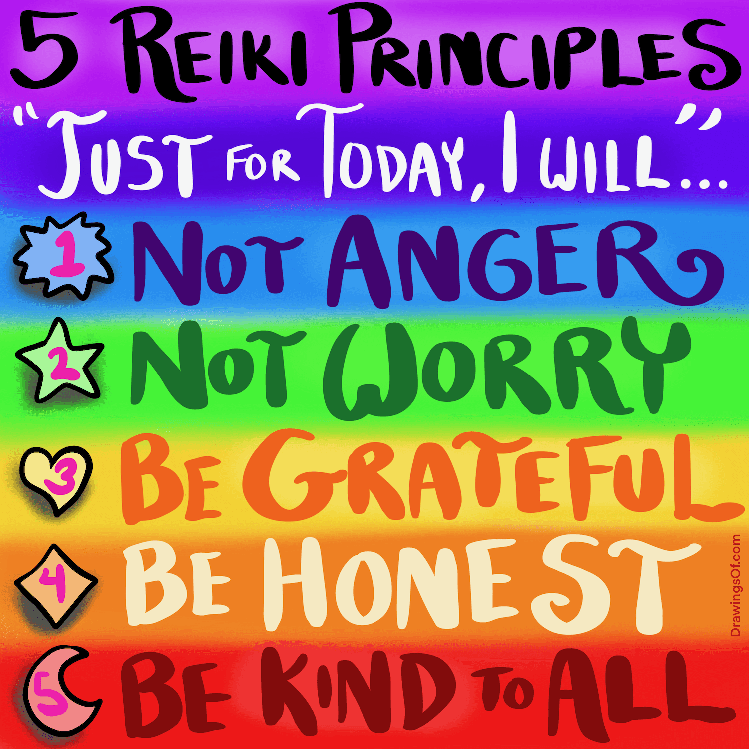 5 Reiki Principles 5 Reiki Principles