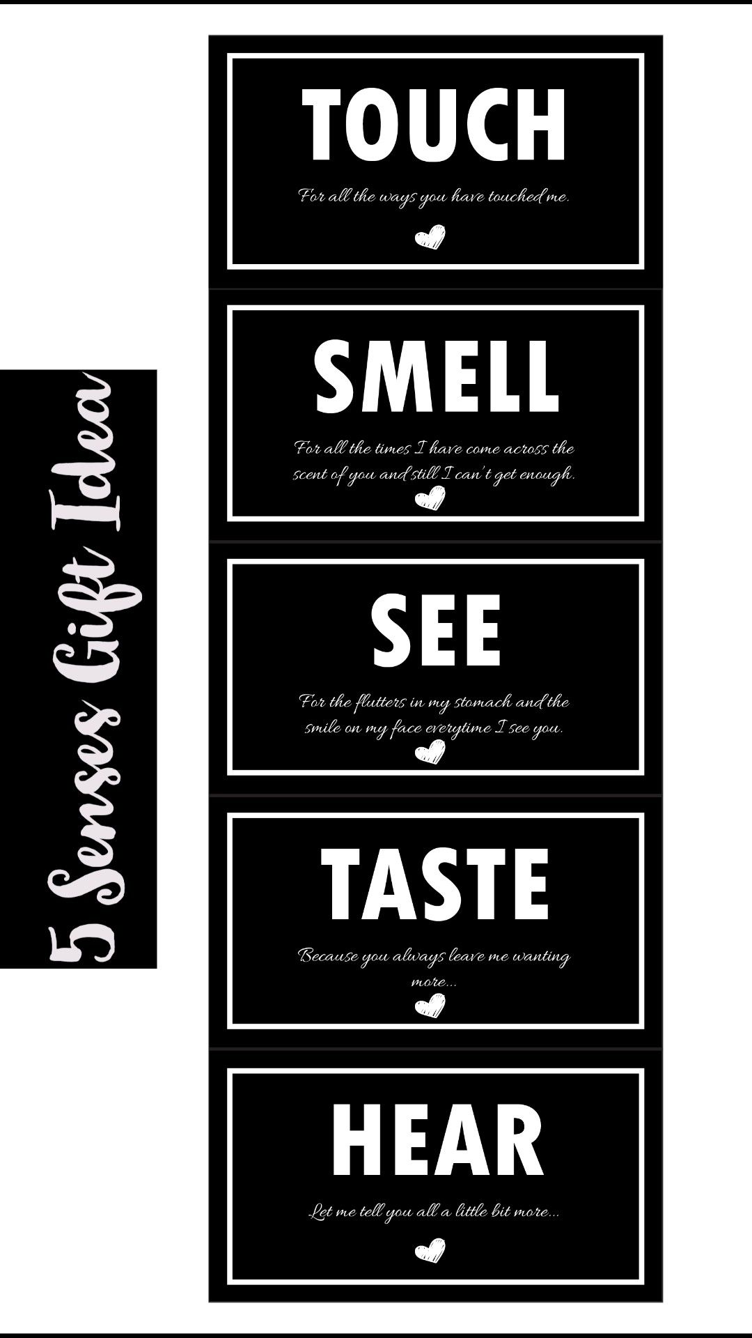 5 Senses Gift Tags