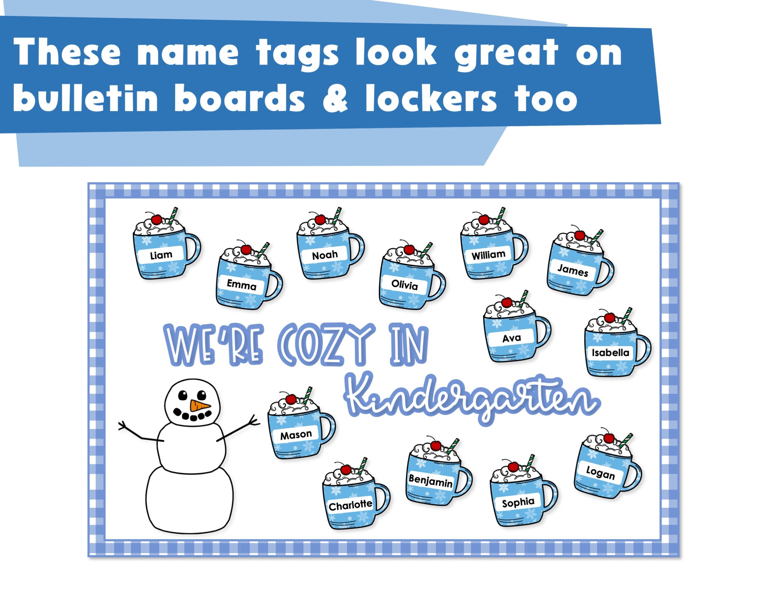 free printable winter cubby tags