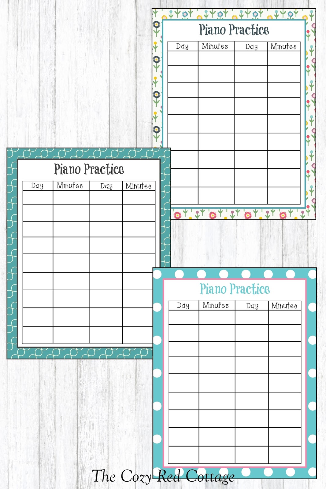 7 Free Piano Practice Tracker Sheets