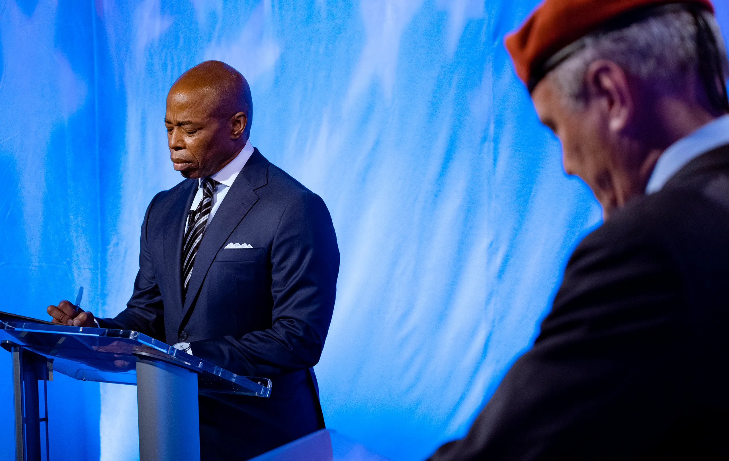 A Pair Of Crime Crusaders Face Off At The New York Mayoral Debate A Pair Of Crime Crusaders Face Off At The New York Mayoral Debate