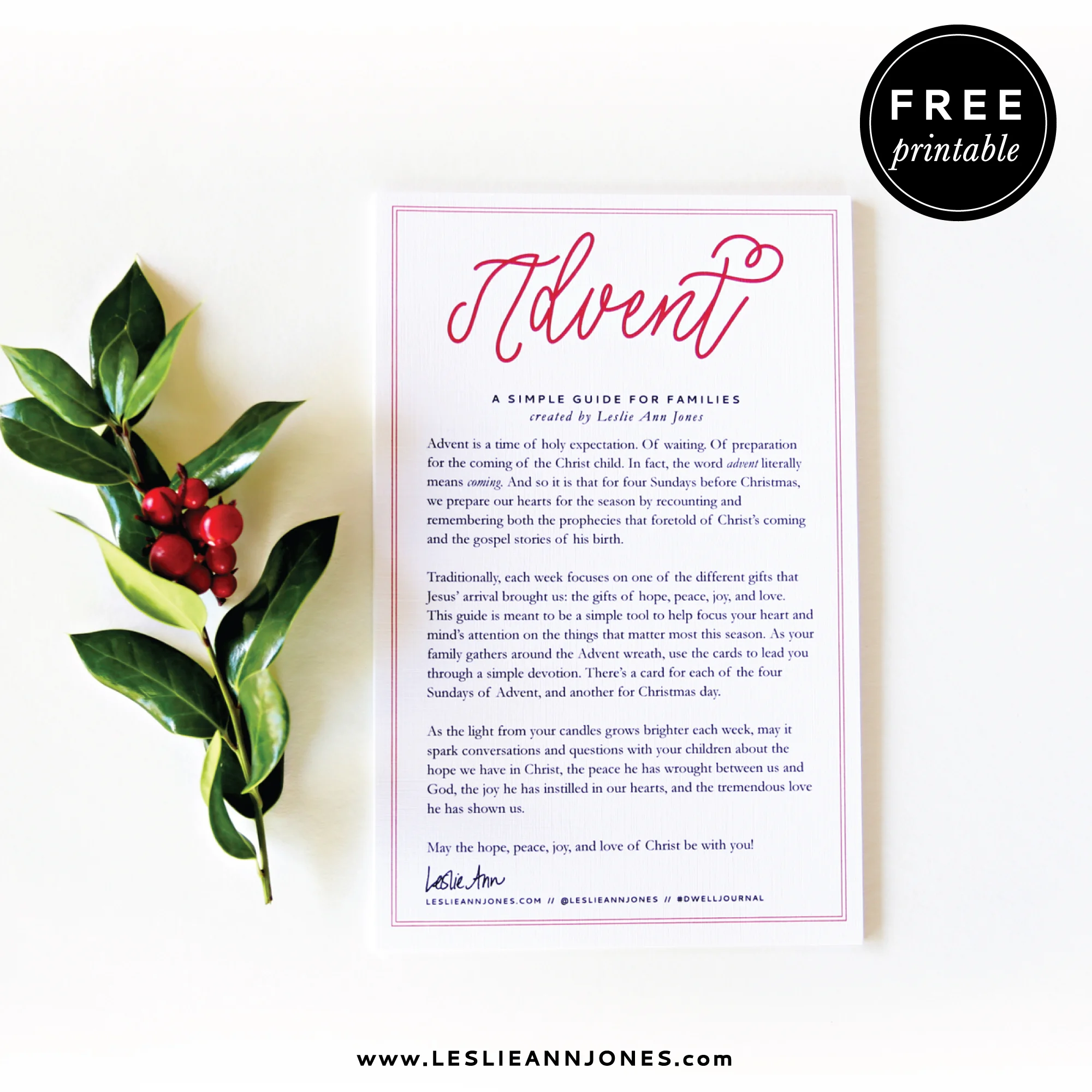 A Simple Advent Wreath Devotional For Families Free Printable