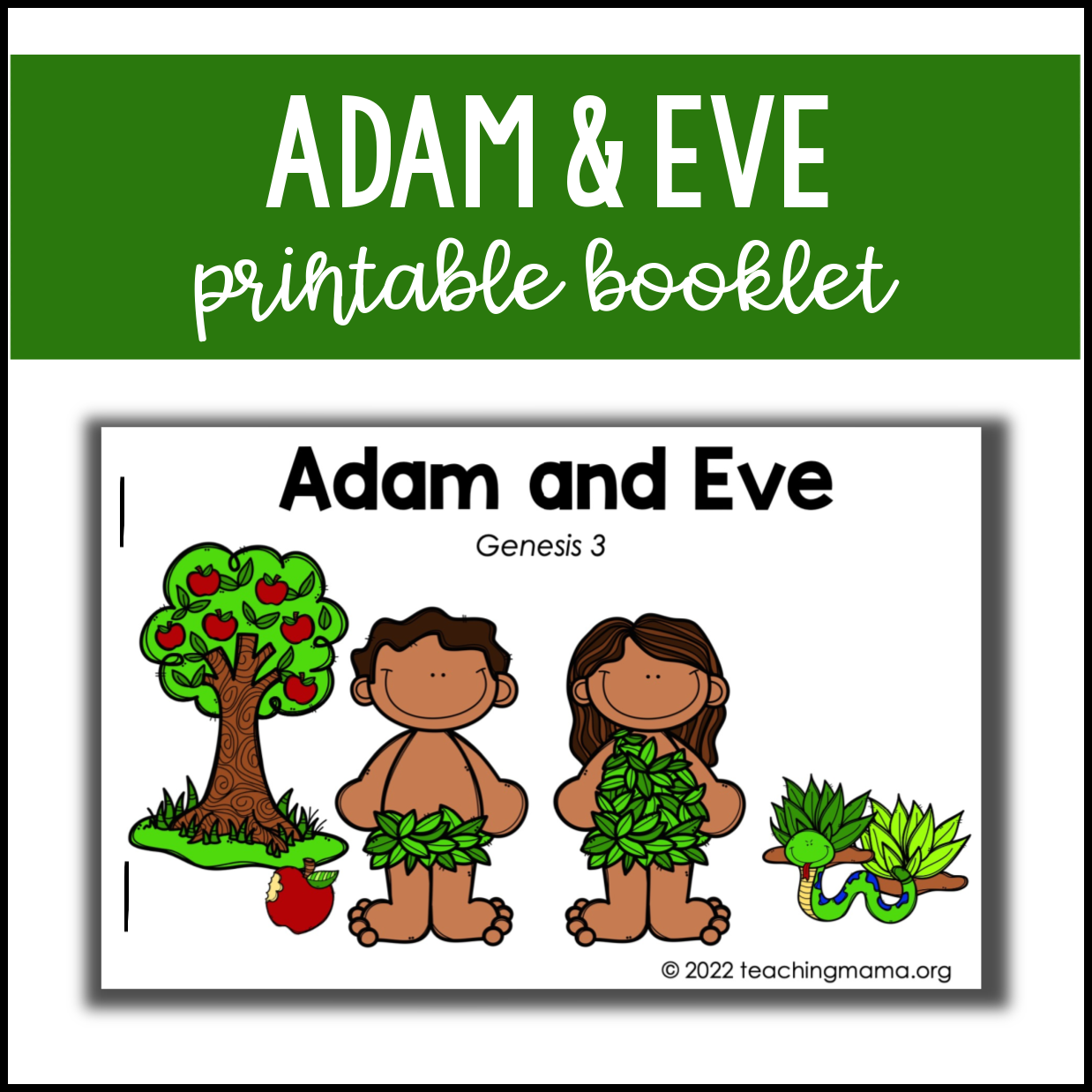 Adam And Eve Printable Booklet