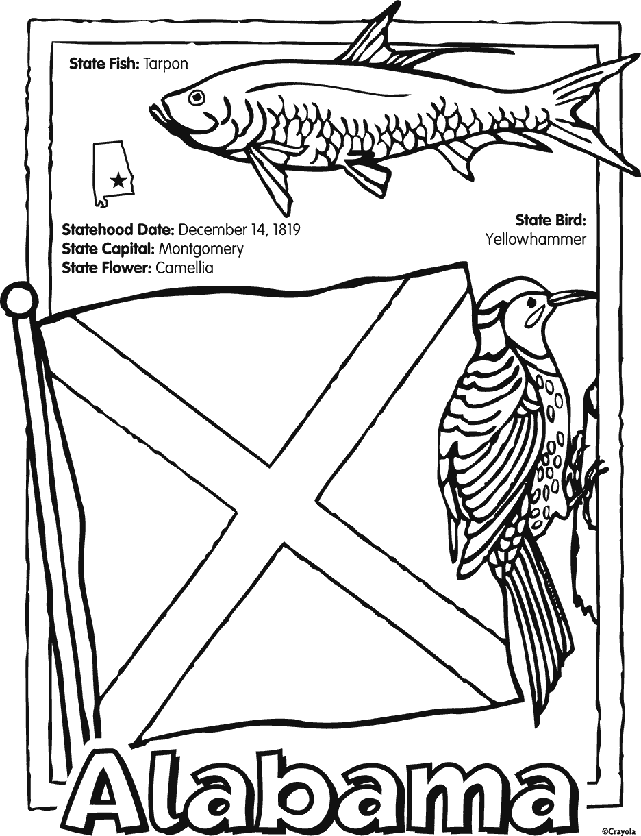 Alabama Coloring Page