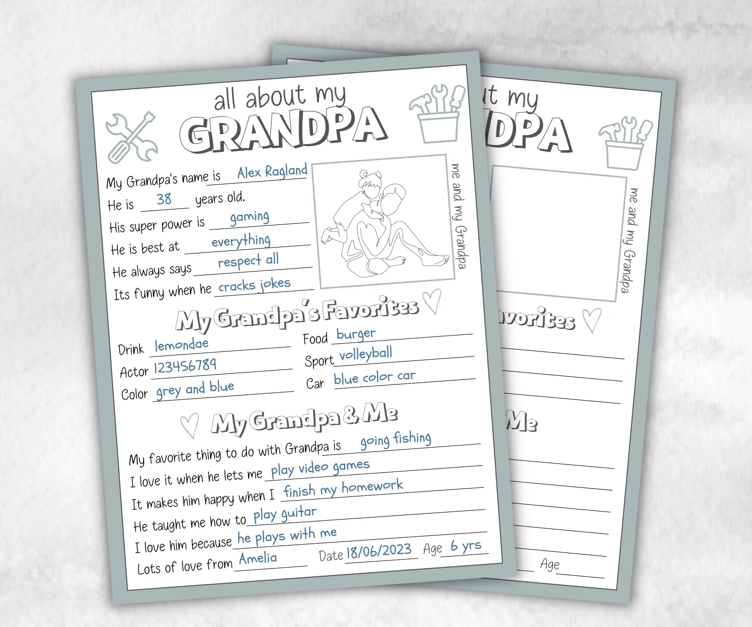 grandpa questionnaire free printable grandpa questionnaire free printable