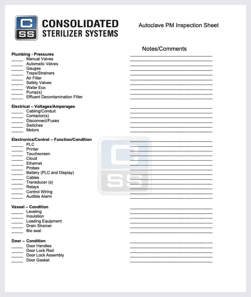 Autoclave Maintenance Log Sheet Download Autoclave Maintenance Log Sheet Download