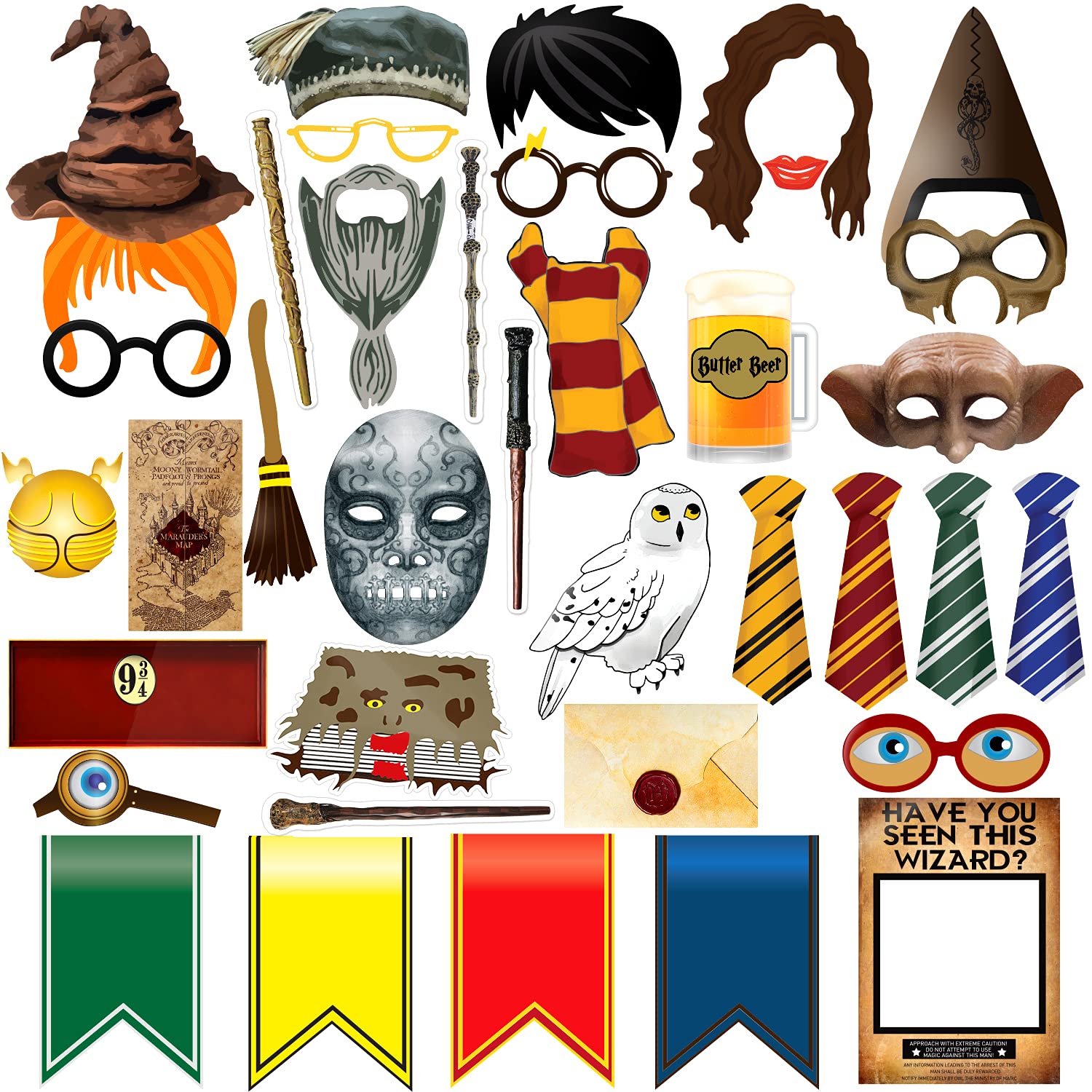 harry potter photo booth props free printable