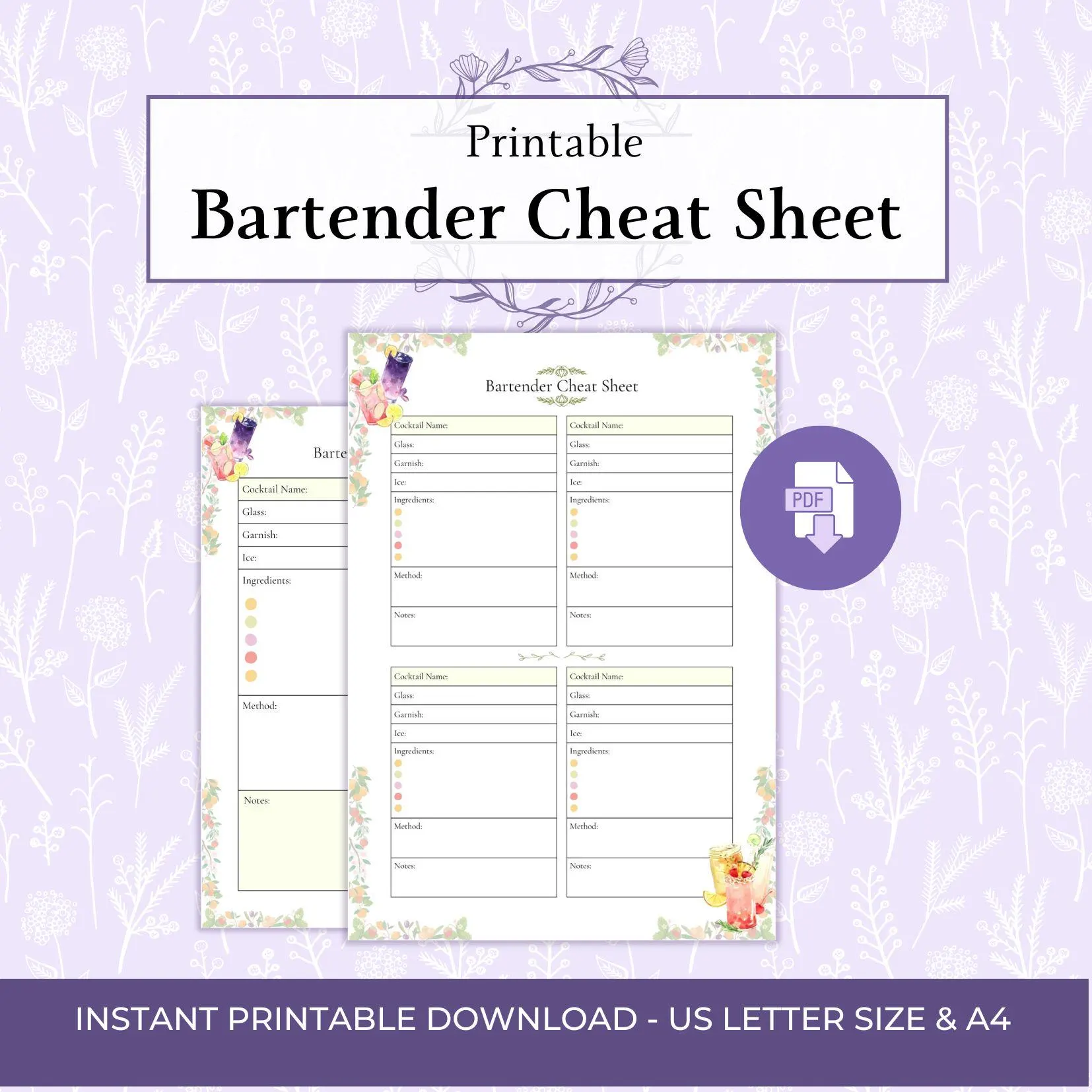 Bartender Cheat Sheet Printable Pdf Bartender Cheat Sheet Printable Pdf
