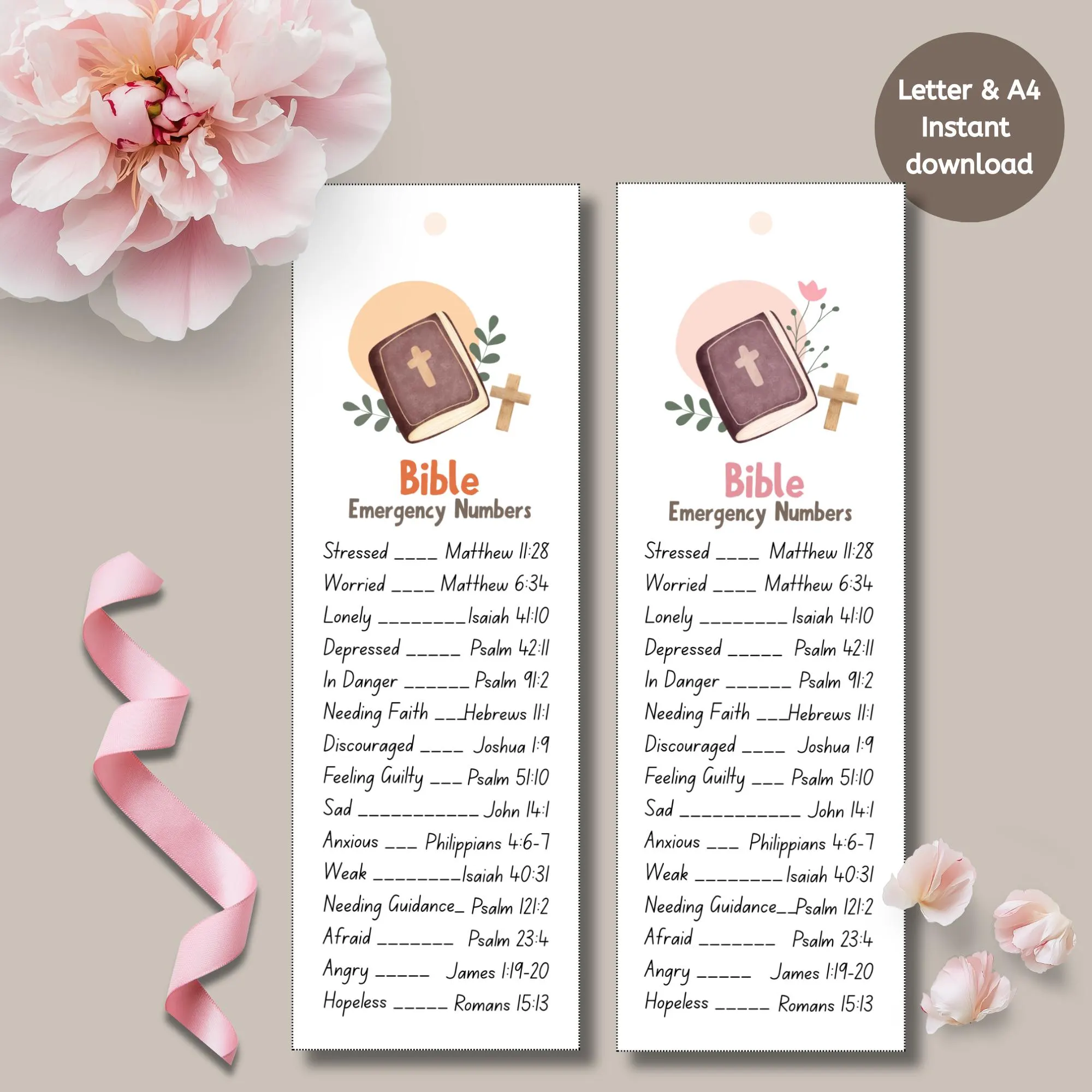 free printable bible emergency numbers