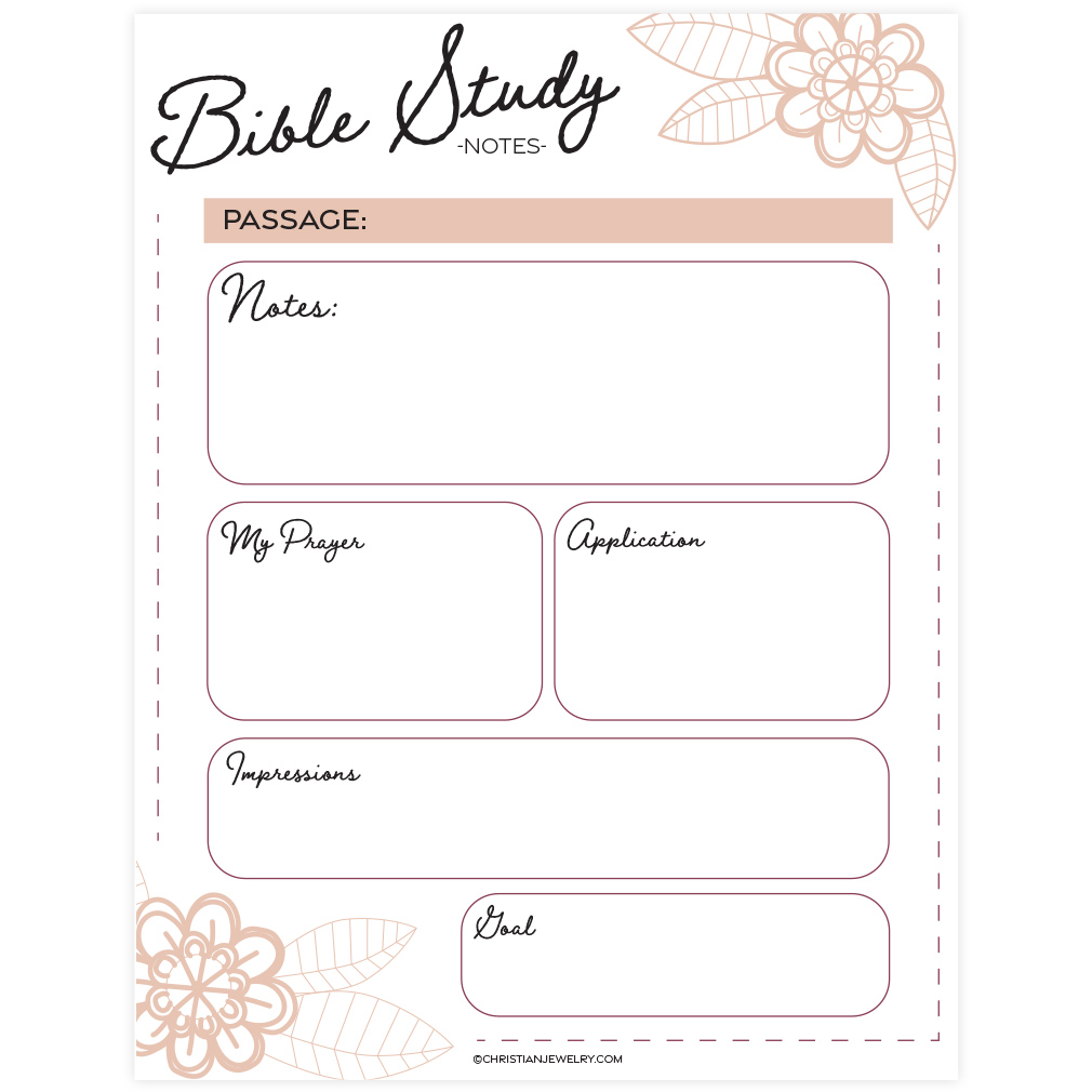 Bible Study Page Flowers Bible Study Page Flowers