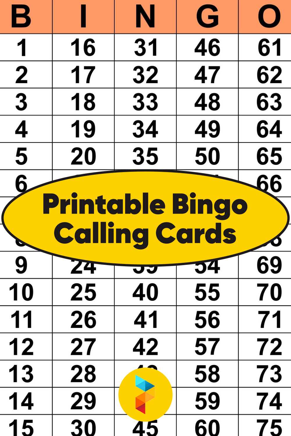 Bingo Cards Printable Bingo Cards Printable