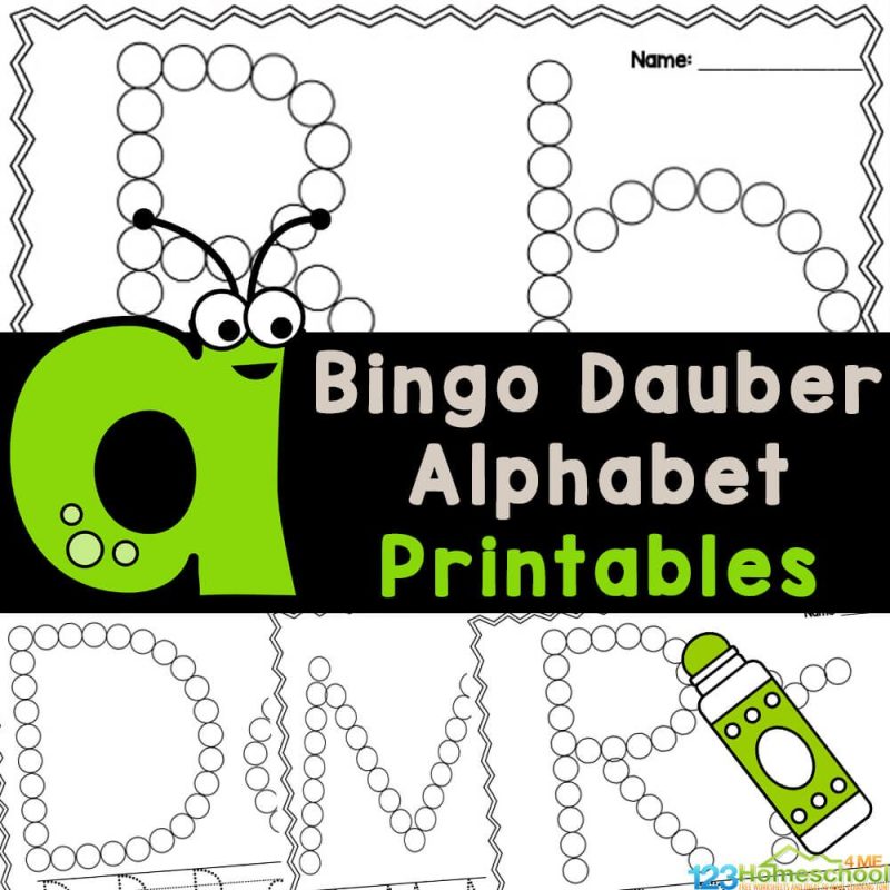 Bingo Dauber Alphabet Printables Bingo Dauber Alphabet Printables