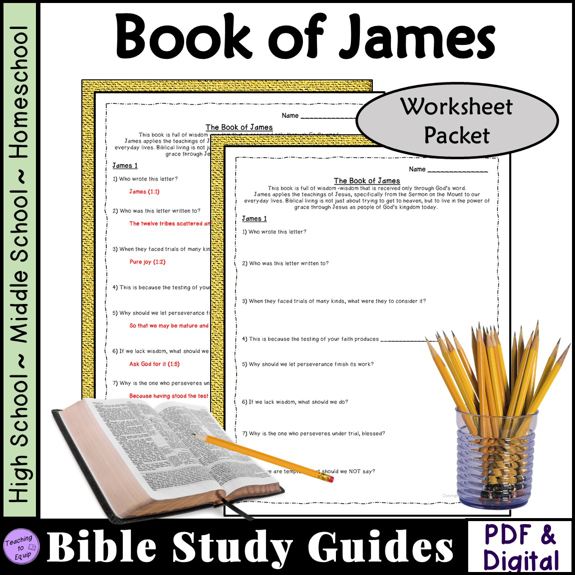 Book Of Joshua Bible Study Questions Worksheets
