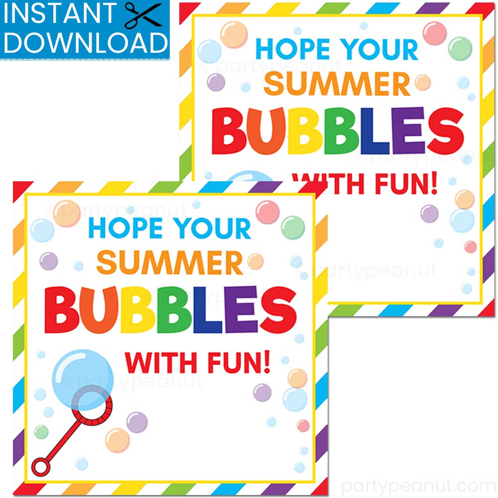 Bubble Wand Gift Tags