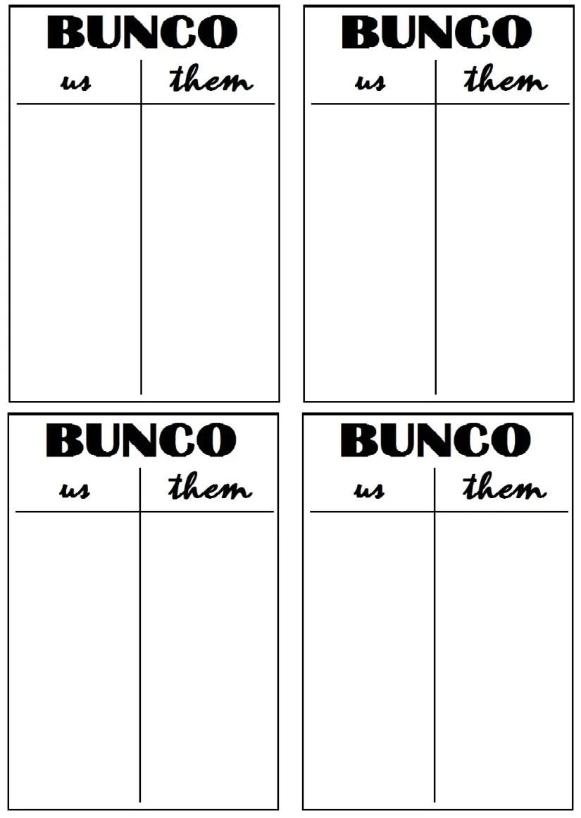 free printable bunco score sheets word document free printable bunco score sheets word document