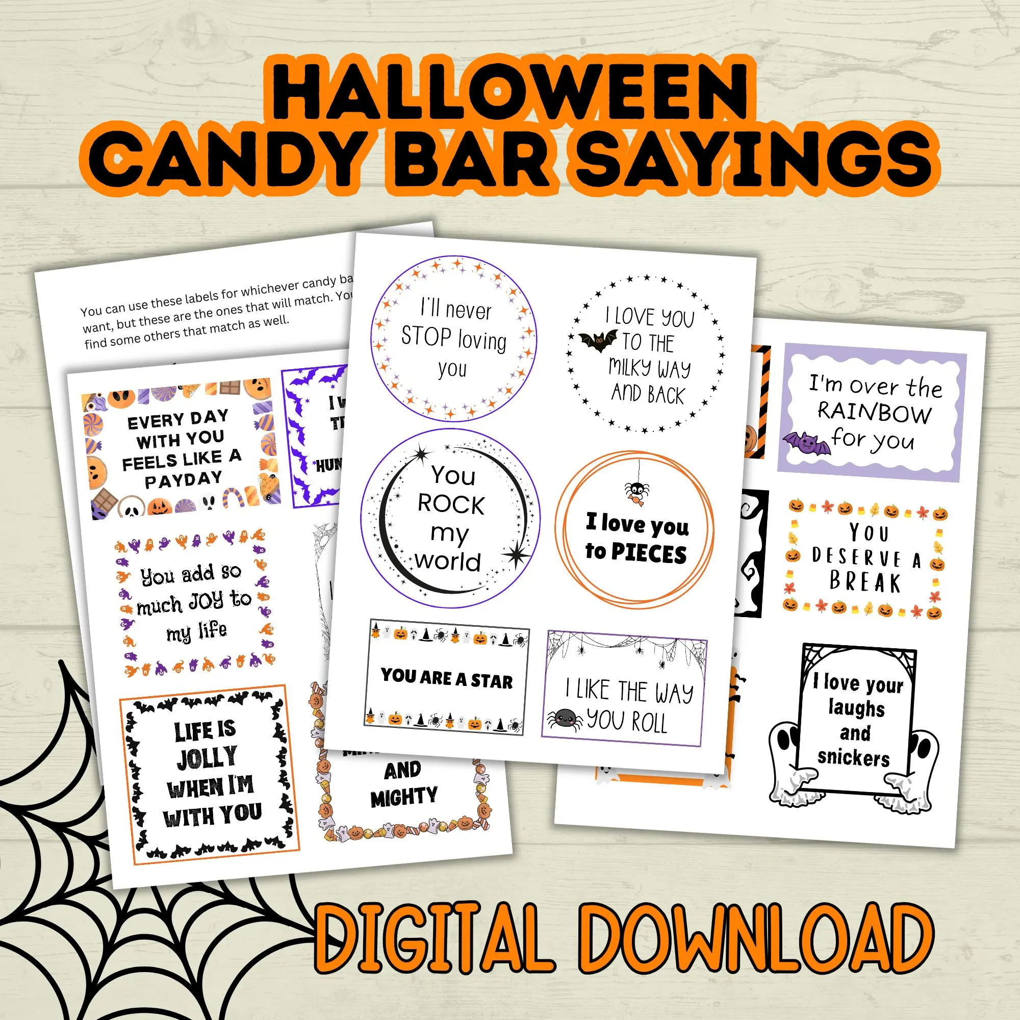 Candy Bar Tags Halloween Candy Bar Candy Bar Tags Halloween Candy Bar