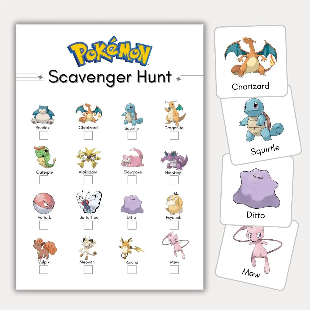 Catch Em All Pokemon Scavenger Hunt Fun