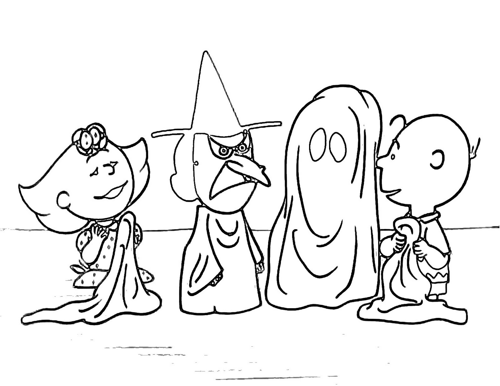 Charlie Brown Halloween Coloring Page Charlie Brown Halloween Coloring Page